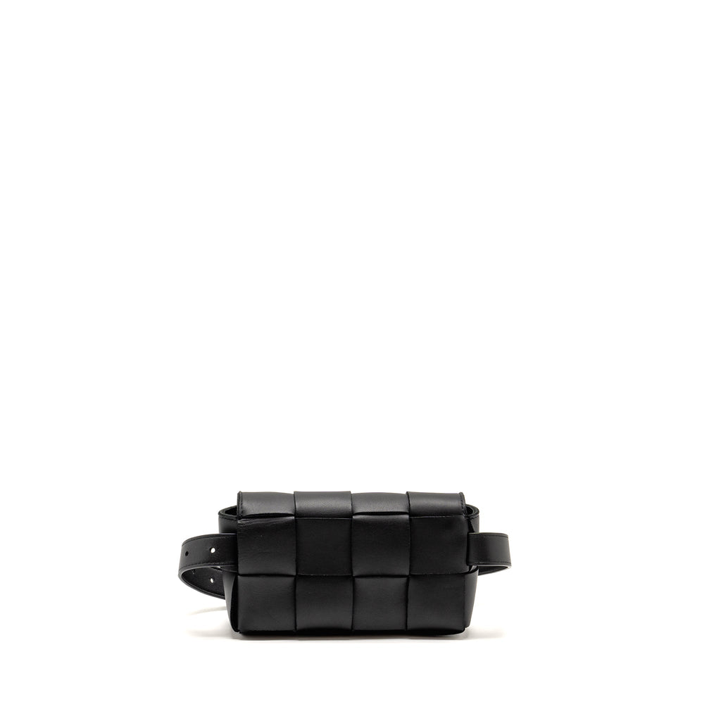 BOTTEGA VENETA CASSETTE BELT BAG CALFSKIN BLACK GHW