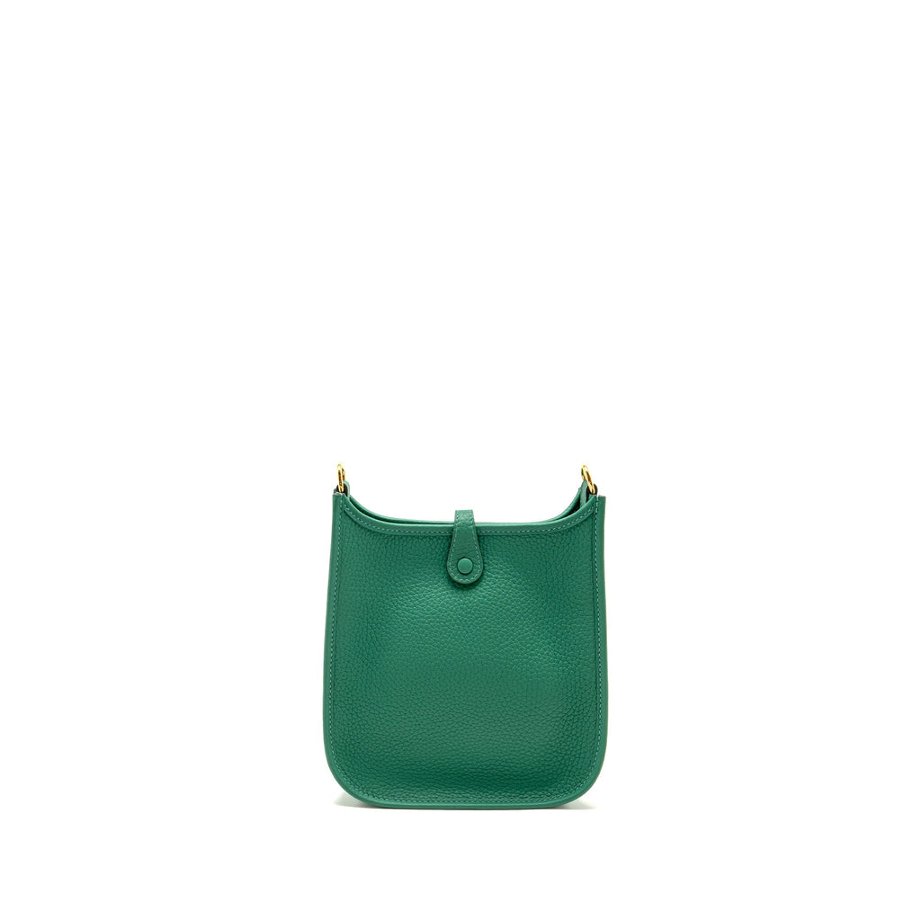 HERMES MINI EVELYNE CLEMENCE VERT VERTIGO GHW