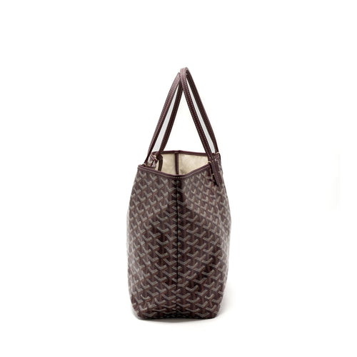 GOYARD SAINT LOUIS PM TOTE BAG CANVAS BURGUNDY SHW