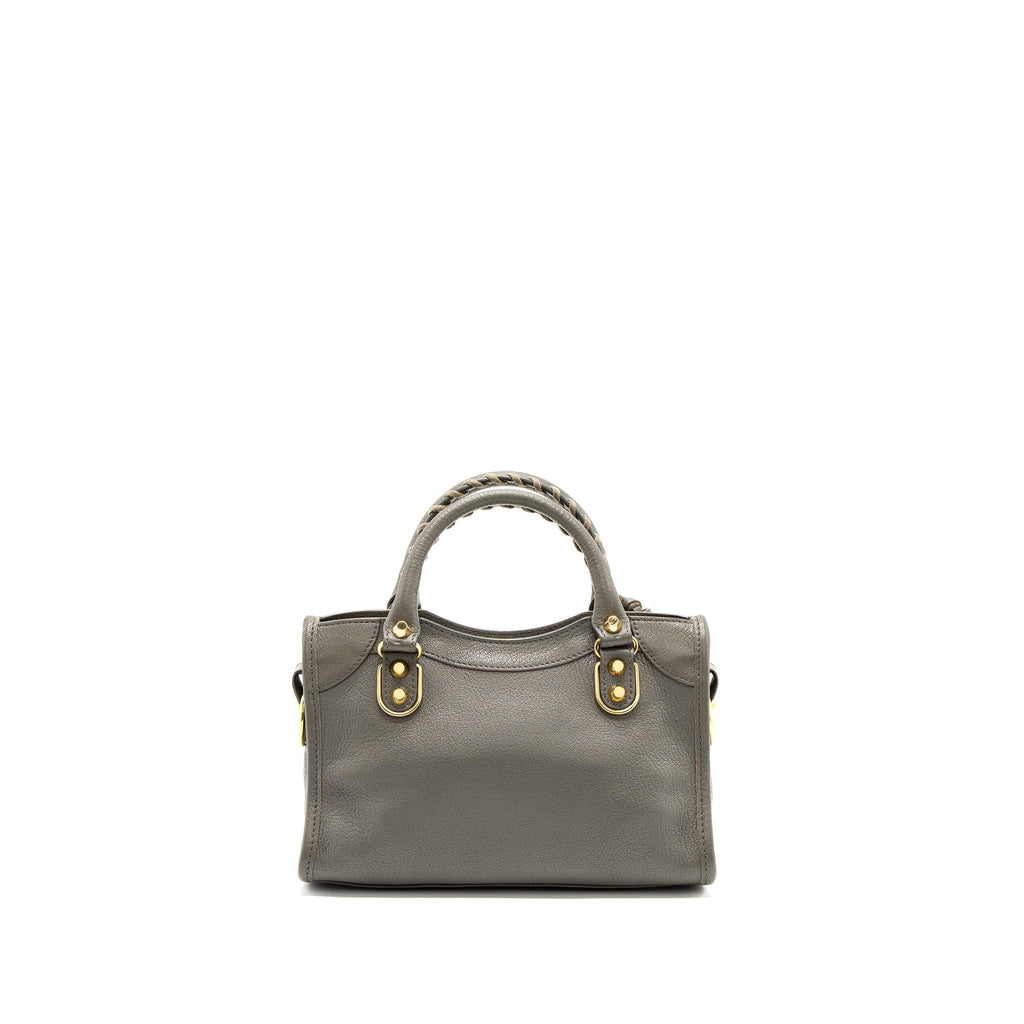 BALENCIAGA MINI CITY BAG GREY GHW