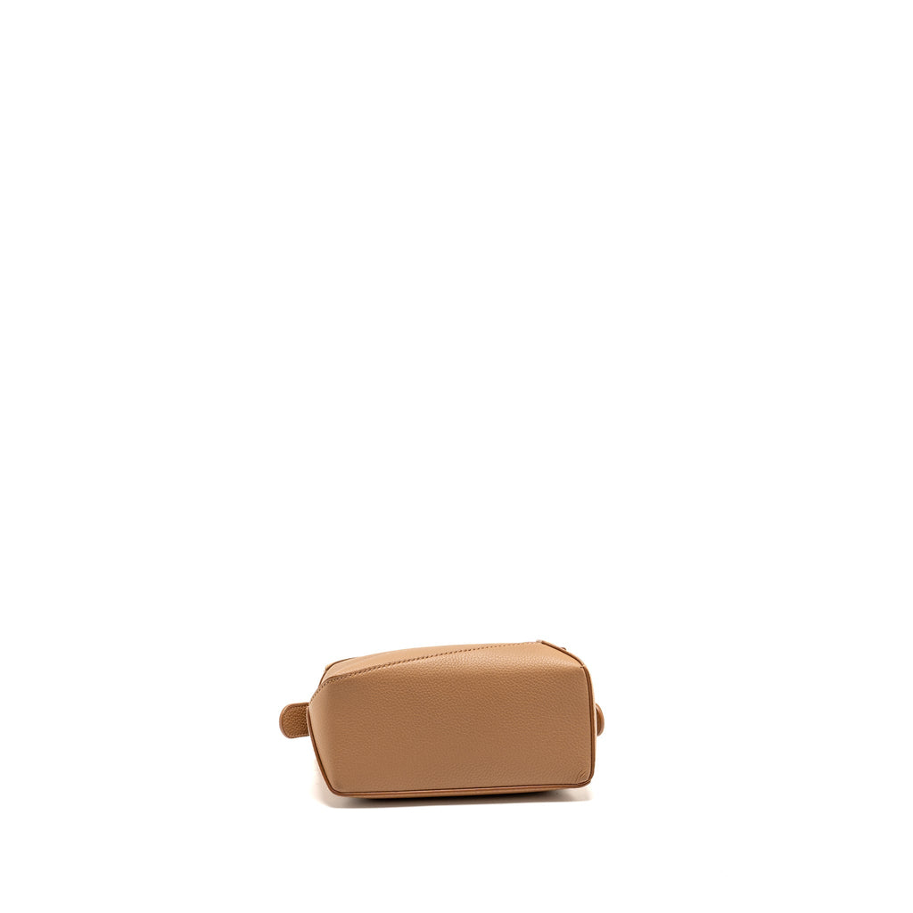 LOEWE MINI PUZZLE BAG SOFT GRAINED CALFSKIN TOFFEE GHW