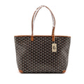 GOYARD ARTOIS MM TOTE GOYARDINE CANVAS BLACK / TAN SHW