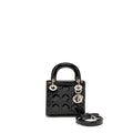 DIOR MINI LADY DIOR PATENT BLACK SHW