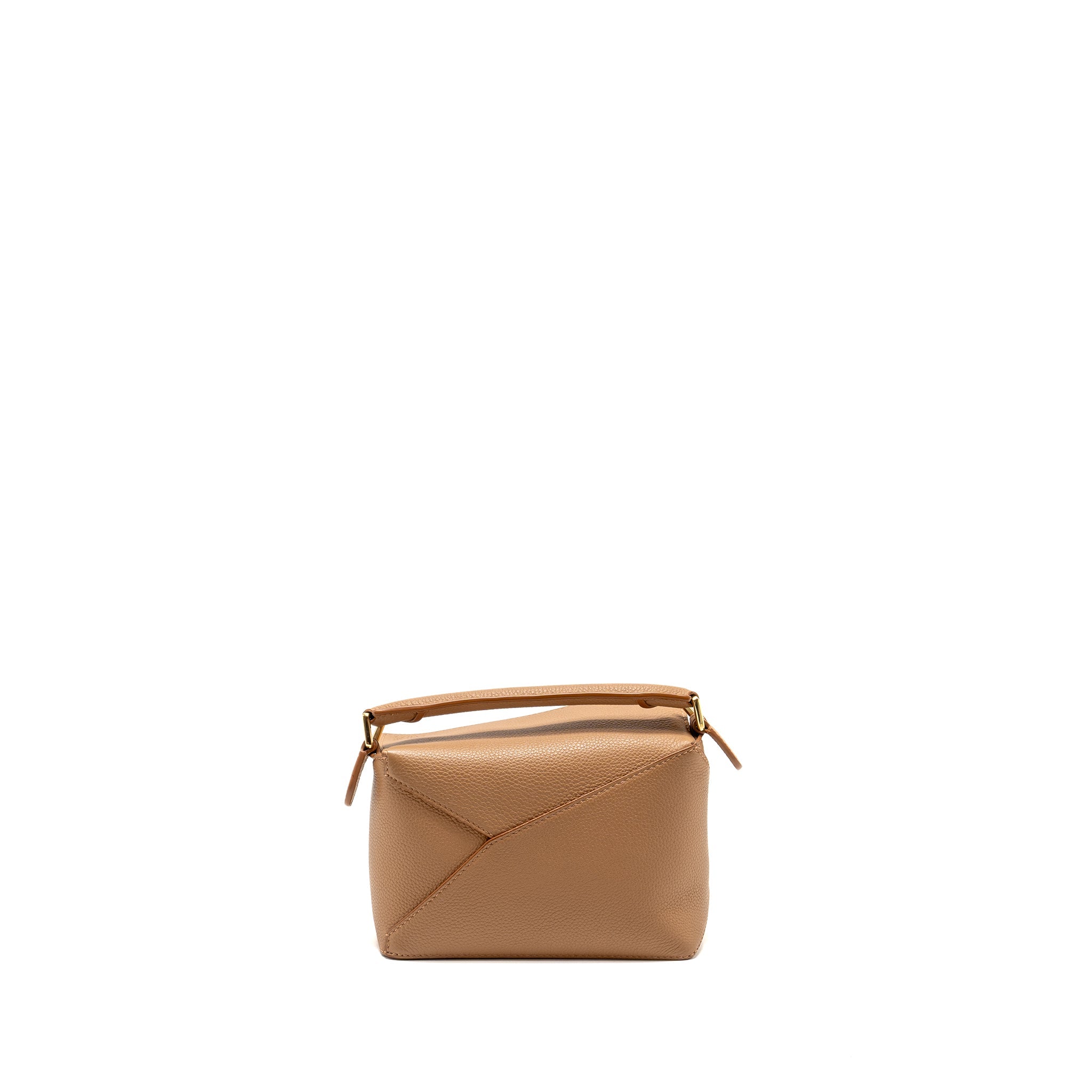 LOEWE MINI PUZZLE BAG SOFT GRAINED CALFSKIN TOFFEE GHW