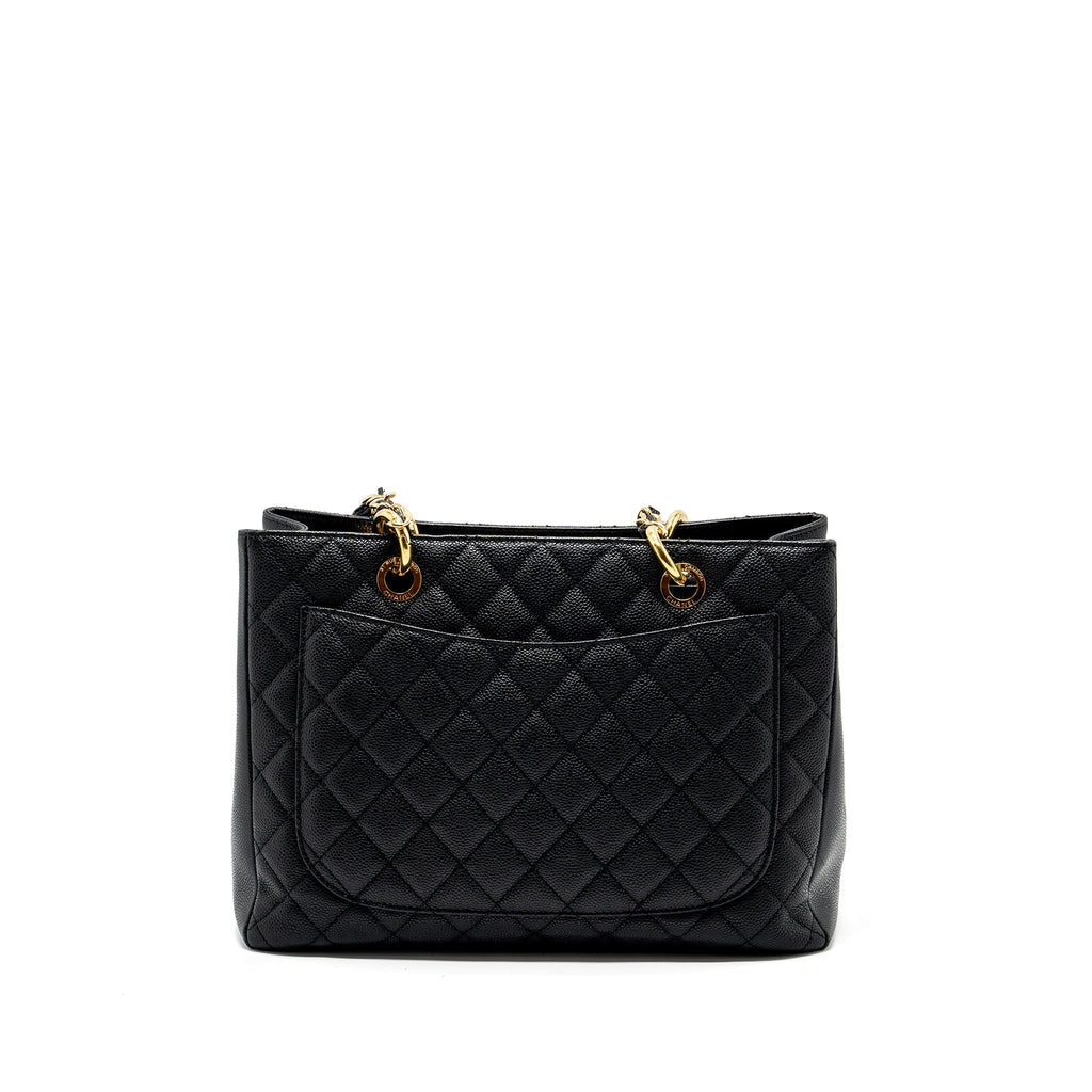 CHANEL GRAND SHOPPING TOTE BAG CAVIAR BLACK GHW