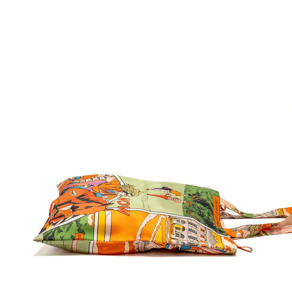 HERMES SILK TOTE BAG LA JEUNESSE ET LELEGANCE MULTICOLOR