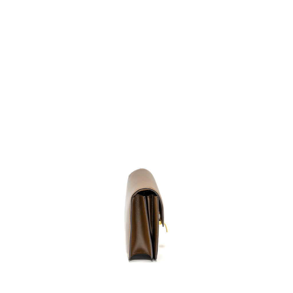CELINE TEEN CLASSIC BOX BAG CALFSKIN CAMEL GHW