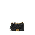 CHANEL SMALL BOY BAG CAVIAR BLACK RUTHENIUM GHW