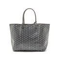 GOYARD SAINT LOUIS PM TOTE GOYARDINE CANVAS / CALFSKIN GREY