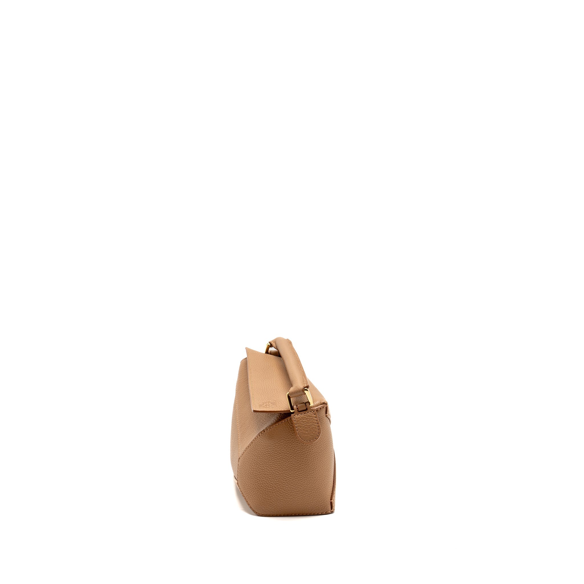 LOEWE MINI PUZZLE BAG SOFT GRAINED CALFSKIN TOFFEE GHW