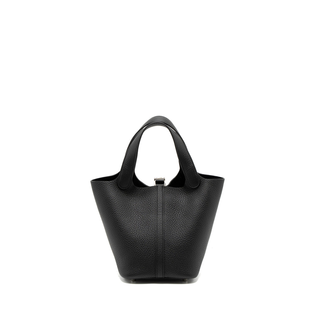 Hermes Picotin 18 Lock Bag Clemence Black SHW