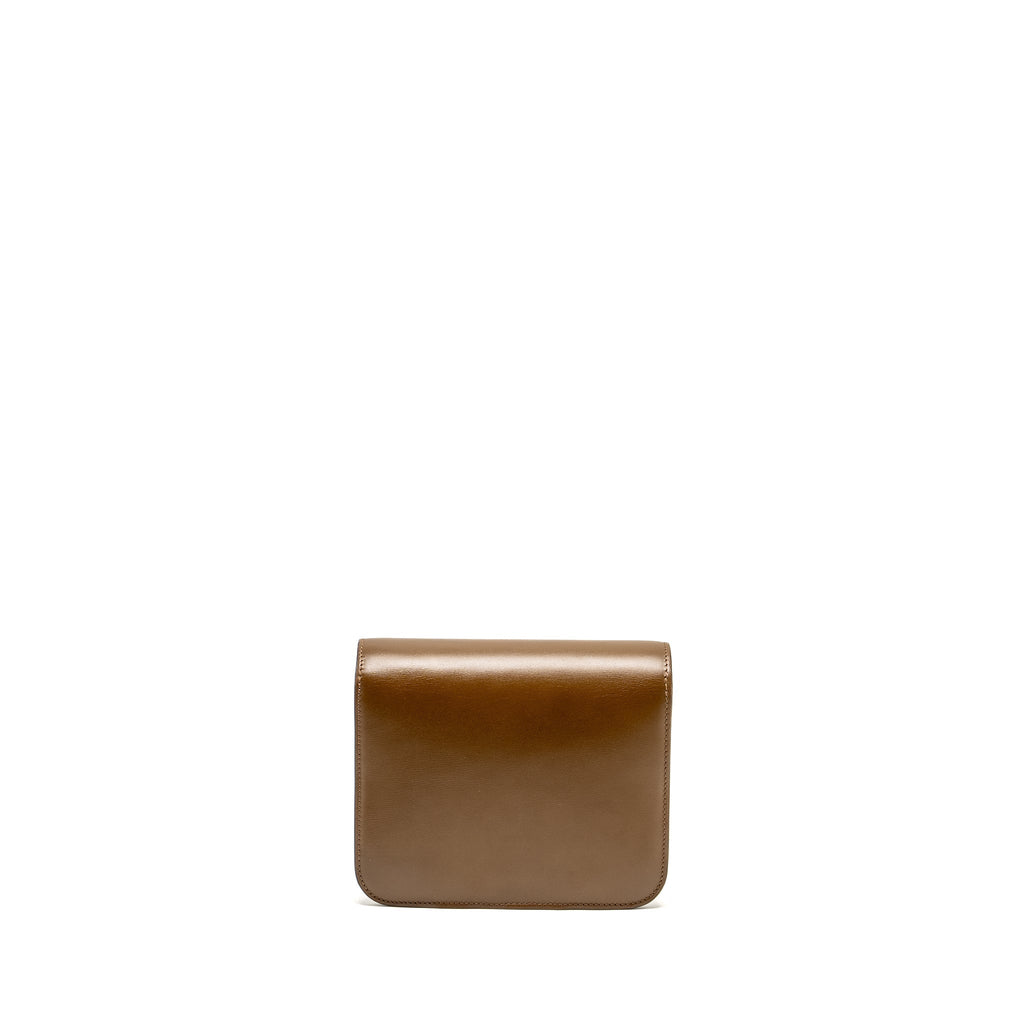 CELINE TEEN CLASSIC BOX BAG CALFSKIN CAMEL GHW
