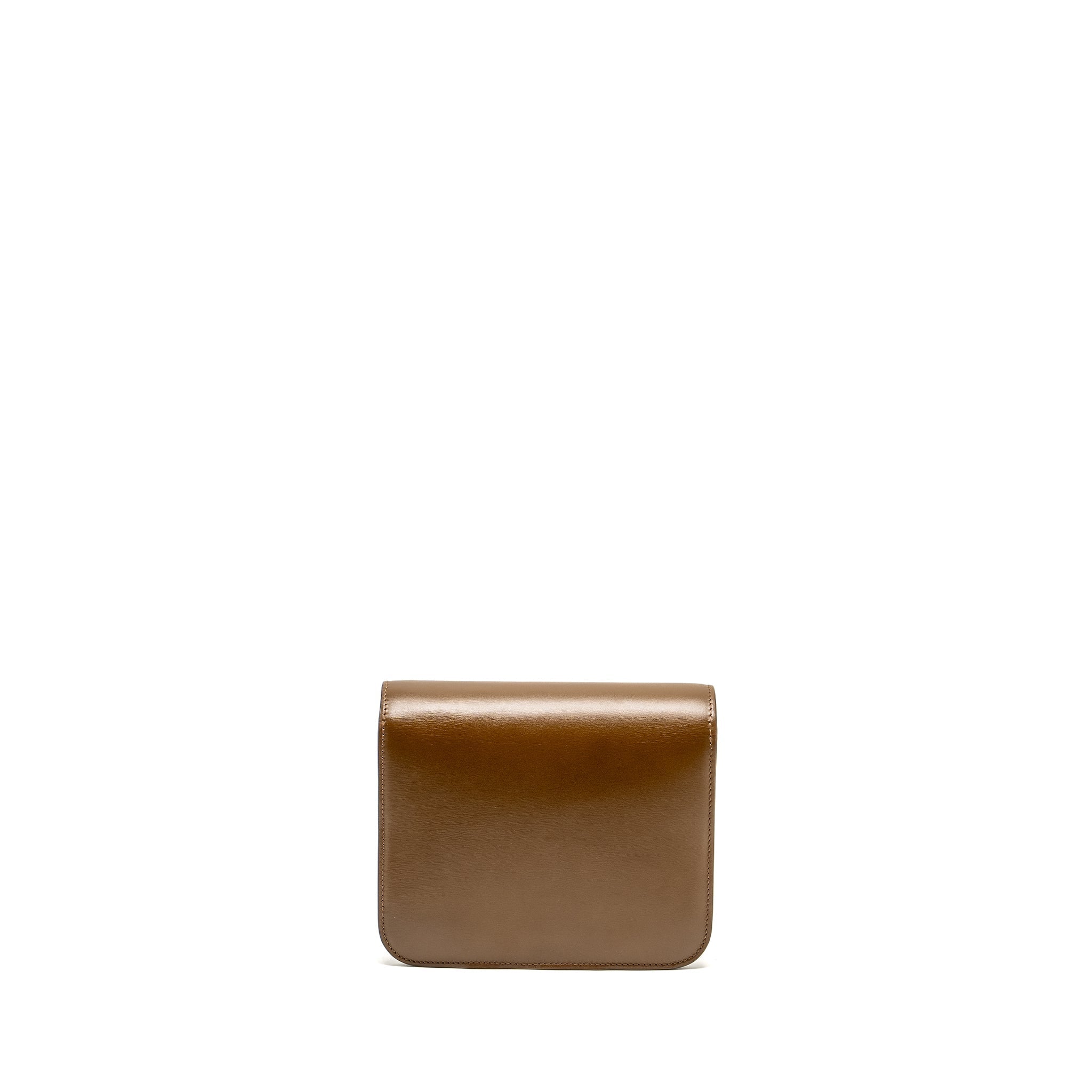 CELINE TEEN CLASSIC BOX BAG CALFSKIN CAMEL GHW