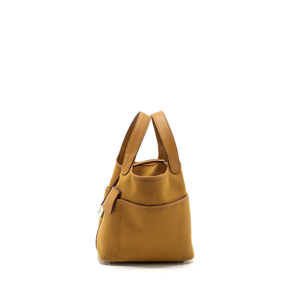 HERMES PICOTIN CARGO 18 LOCK BAG SWIFT / CANVAS DESERT / SESAME SHW