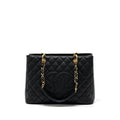 CHANEL GRAND SHOPPING TOTE BAG CAVIAR BLACK GHW