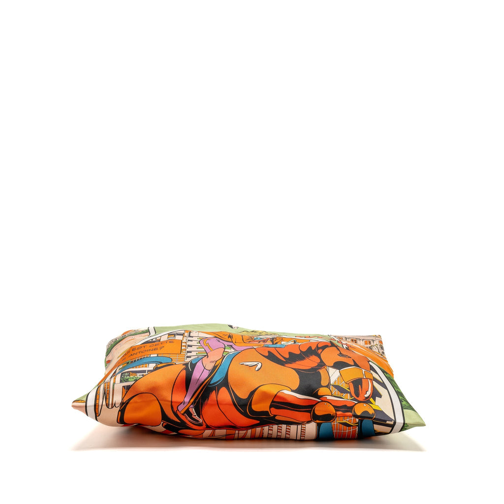 HERMES SILK TOTE BAG LA JEUNESSE ET LELEGANCE MULTICOLOR