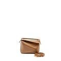 LOEWE MINI PUZZLE BAG SOFT GRAINED CALFSKIN TOFFEE GHW