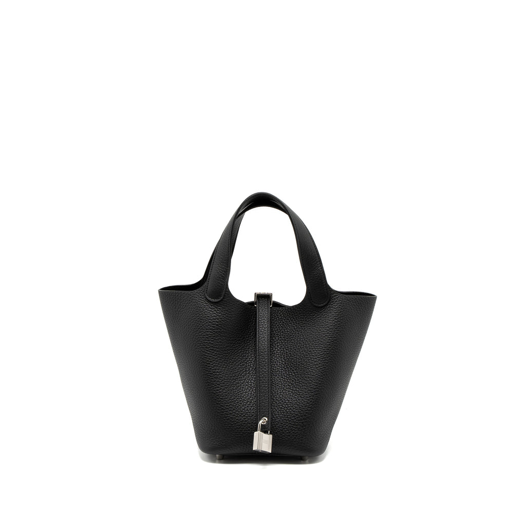 Hermes Picotin 18 Lock Bag Clemence Black SHW