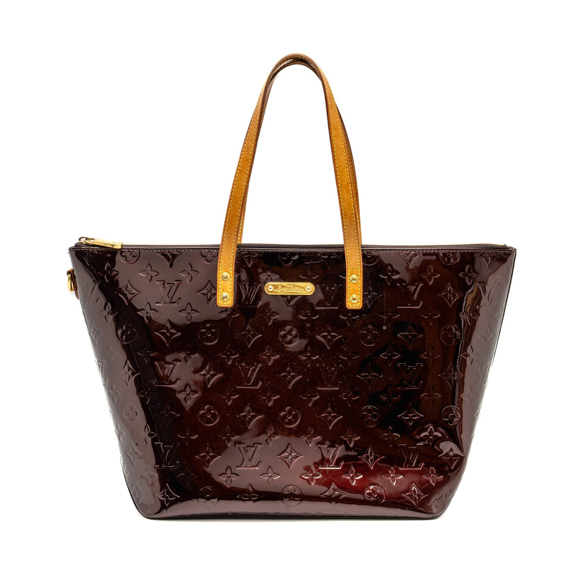 LOUIS VUITTON VERNIS BELLEVUE BAG PATENT AMARANTE GHW