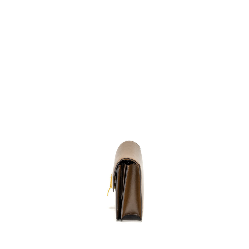 CELINE TEEN CLASSIC BOX BAG CALFSKIN CAMEL GHW