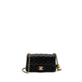 CHANEL 23K PEARL CRUSH MINI RECTANGULAR FLAP BAG LAMBSKIN BLACK GHW (MICROCHIP)