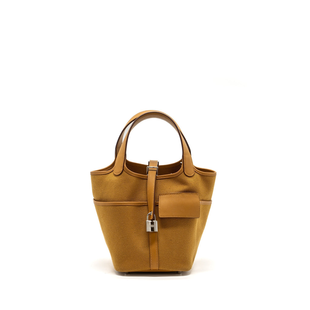 HERMES PICOTIN CARGO 18 LOCK BAG SWIFT / CANVAS DESERT / SESAME SHW