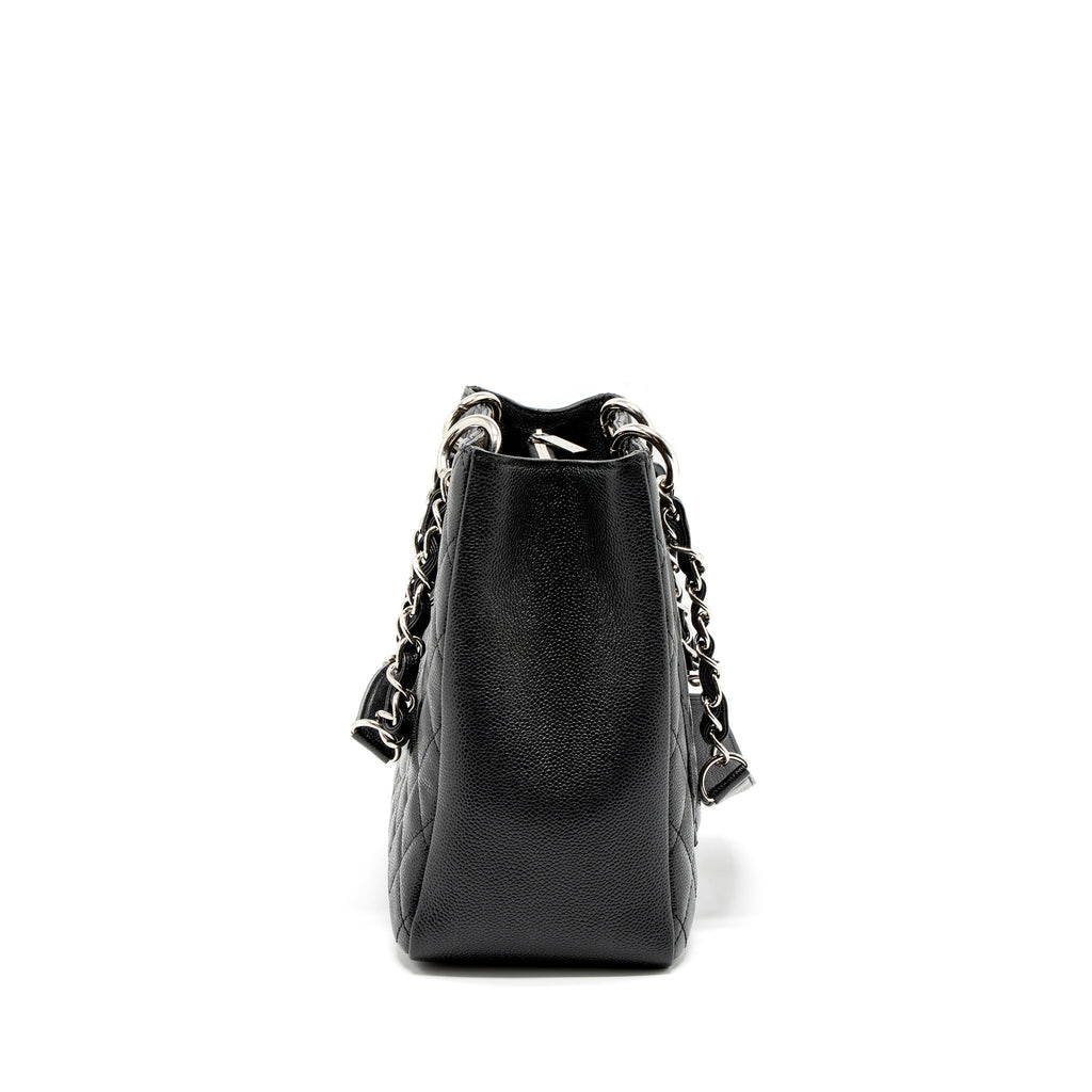 CHANEL GRAND SHOPPING TOTE/GST CAVIAR BLACK SHW