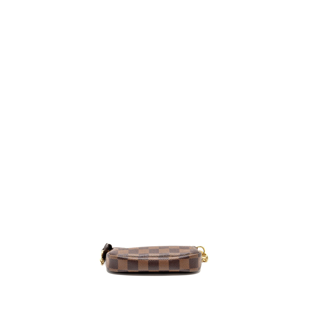 LOUIS VUITTON MINI POCHETTE ACCESSORIES DAMIER EBENE CANVAS GHW