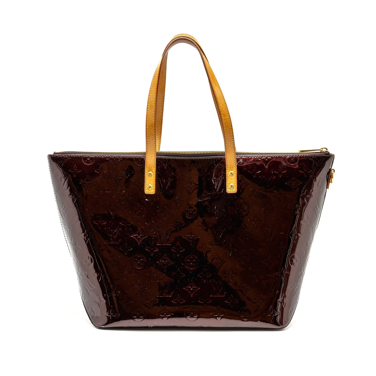 LOUIS VUITTON VERNIS BELLEVUE BAG PATENT AMARANTE GHW