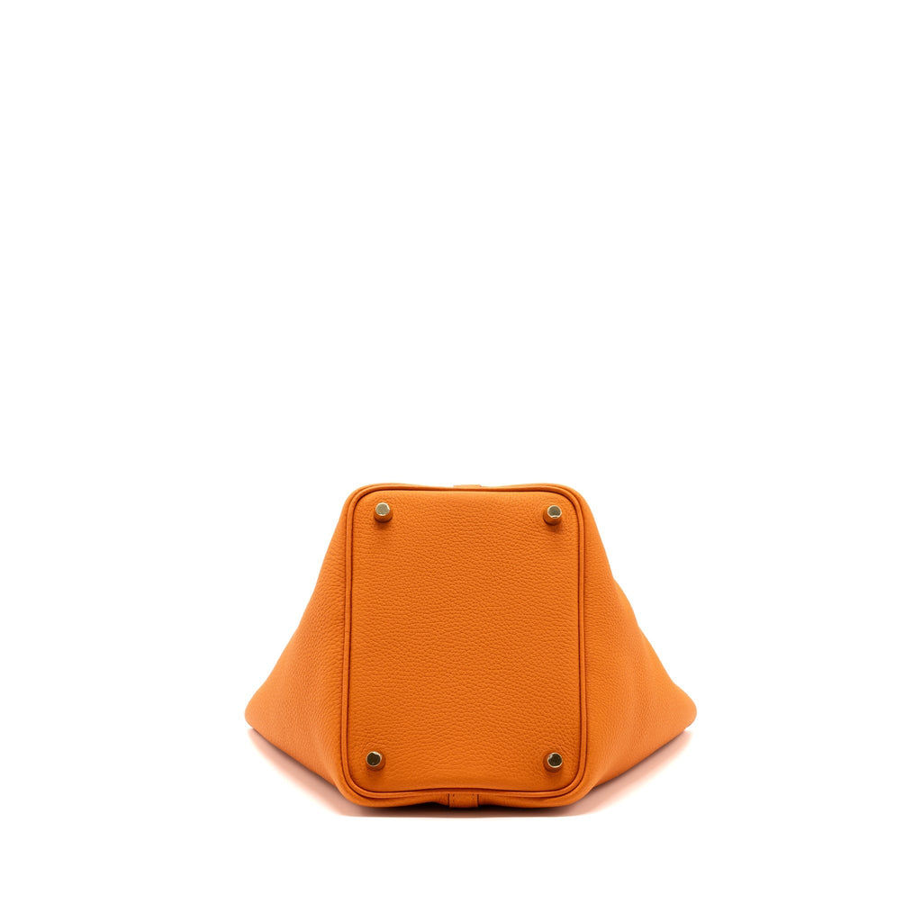 HERMES PICOTIN 18 CLEMENCE 93 ORANGE GHW