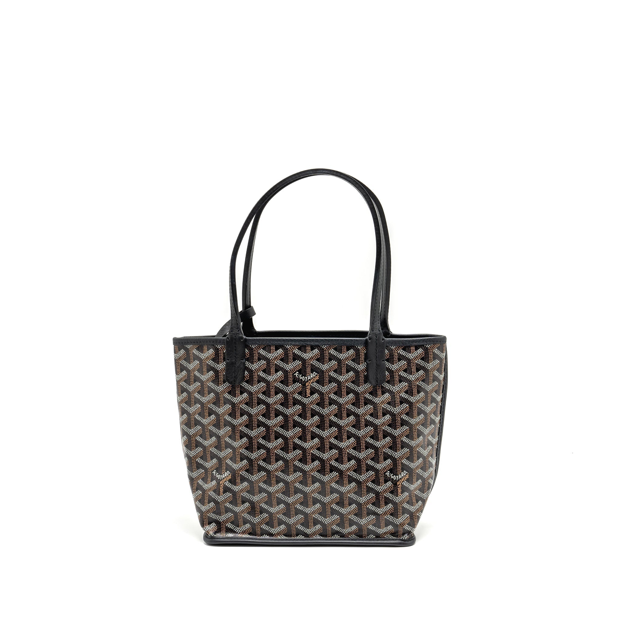 GOYARD MINI ANJOU TOTE GOYARDLINE CANVAS/LEATHER BLACK SHW