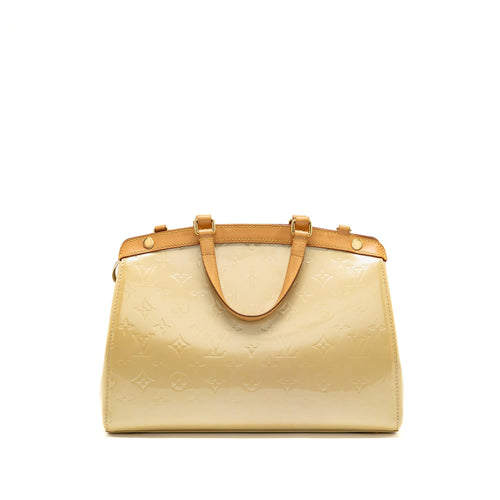 LOUIS VUITTON VERNIS BREA MM PATENT MONOGRAM LIGHT BEIGE GHW
