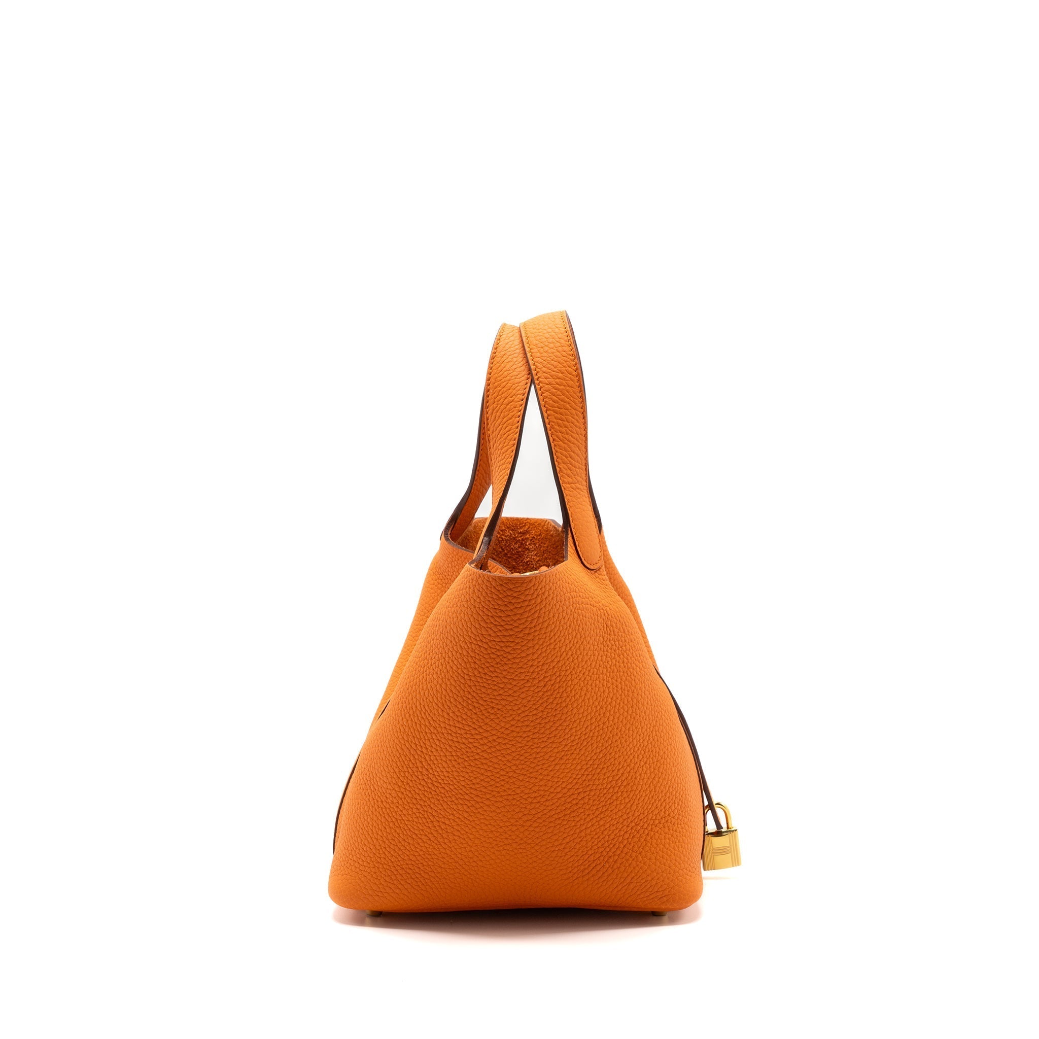 HERMES PICOTIN 18 CLEMENCE 93 ORANGE GHW