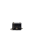 CHANEL CLASSIC MINI SQUARE FLAP BAG LAMBSKIN BLACK LGHW (MICROCHIP)