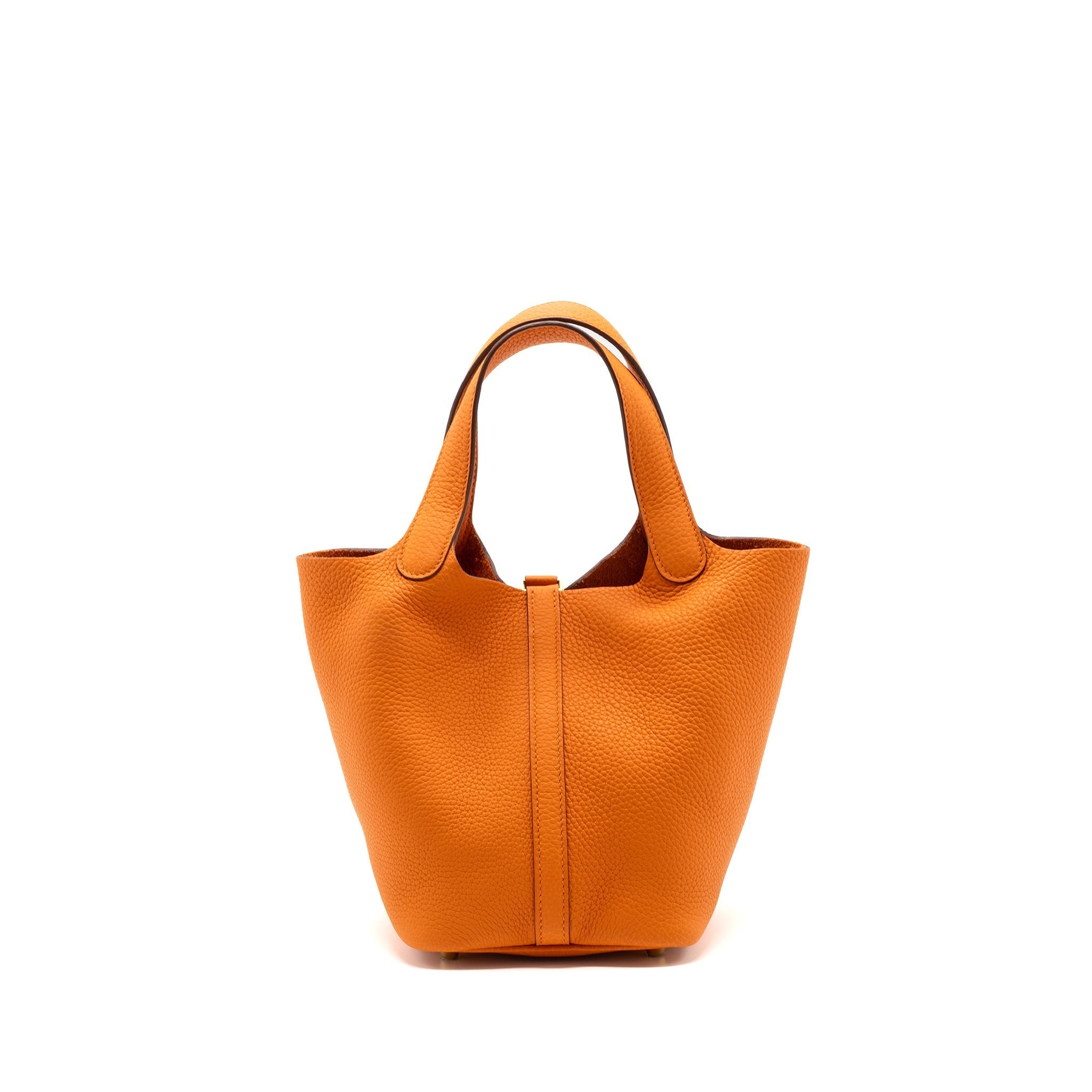 HERMES PICOTIN 18 CLEMENCE 93 ORANGE GHW