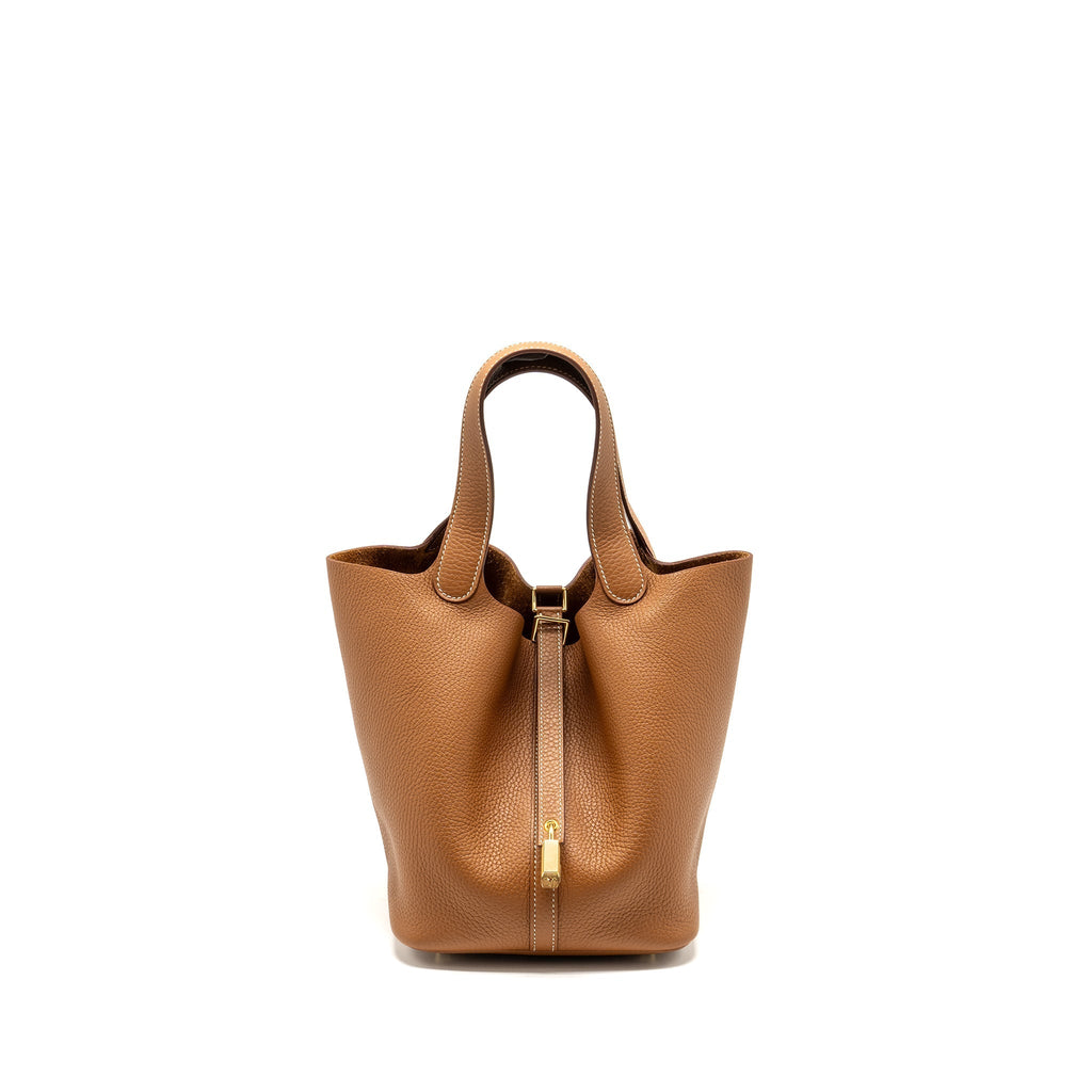 HERMES PICOTIN 22 CLEMENCE GOLD GHW