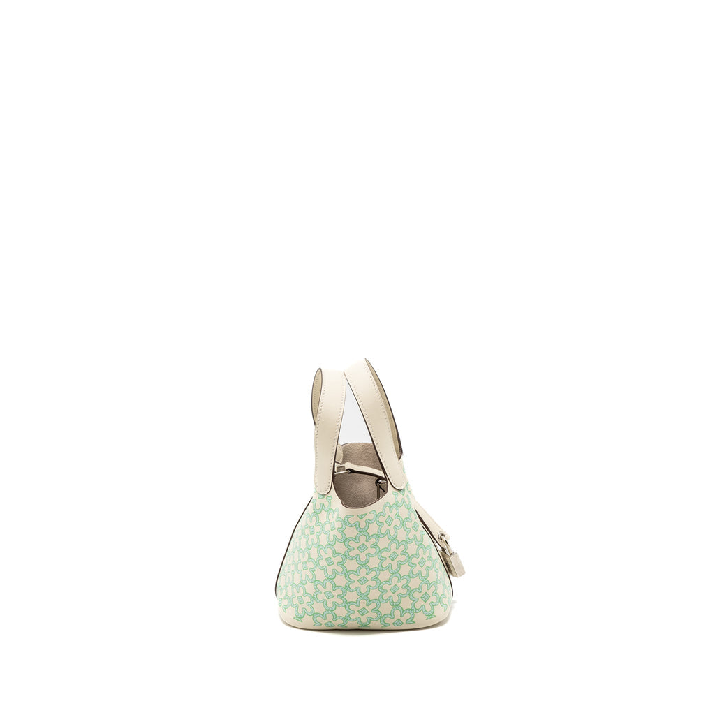 HERMES MICRO LUCKY DAISY PICOTIN LOCK BAG SWIFT NATA/GREEN/WHITE SHW