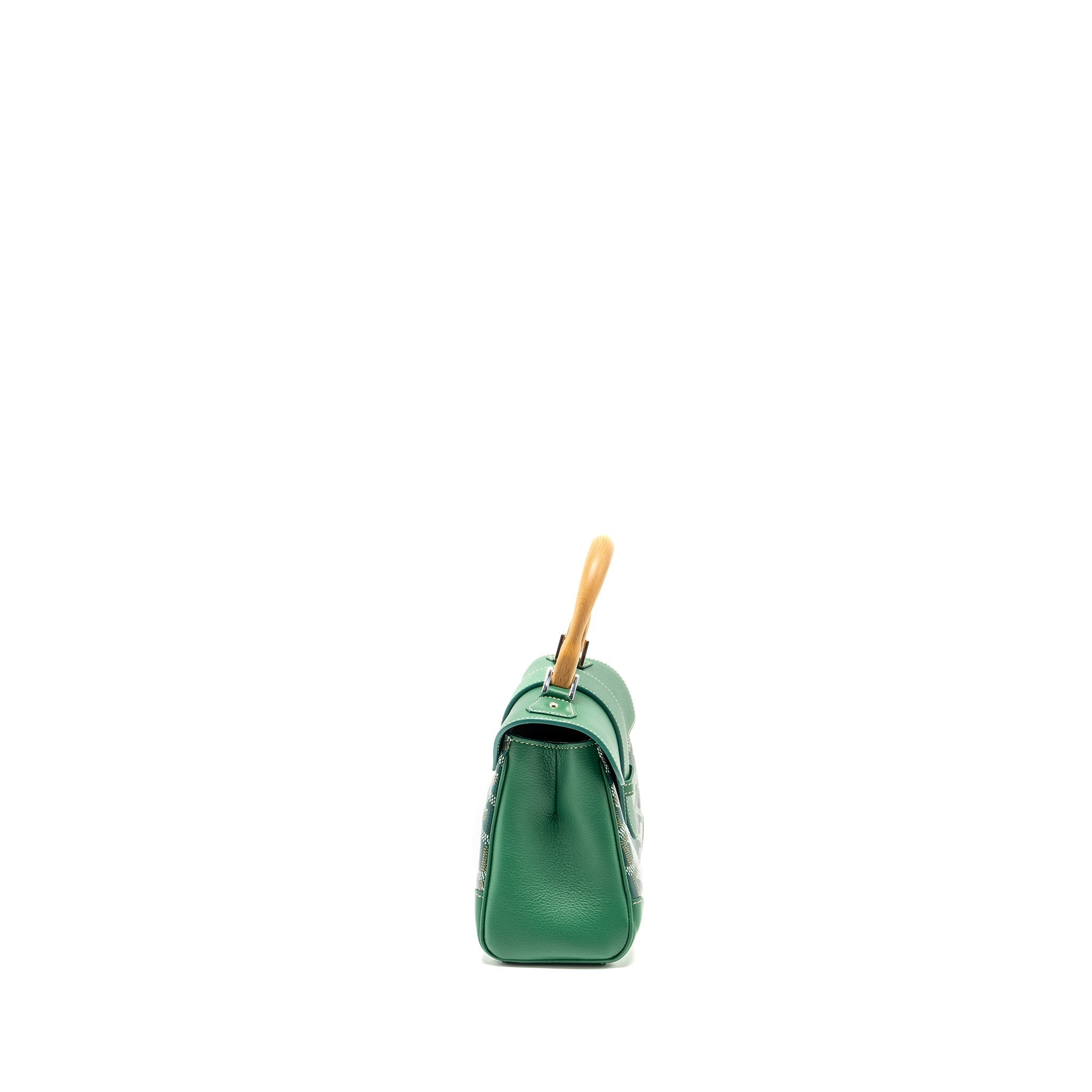 GOYARD MINI SAIGON BAG GOYARDLINE CANVAS/CALFSKIN GREEN SHW