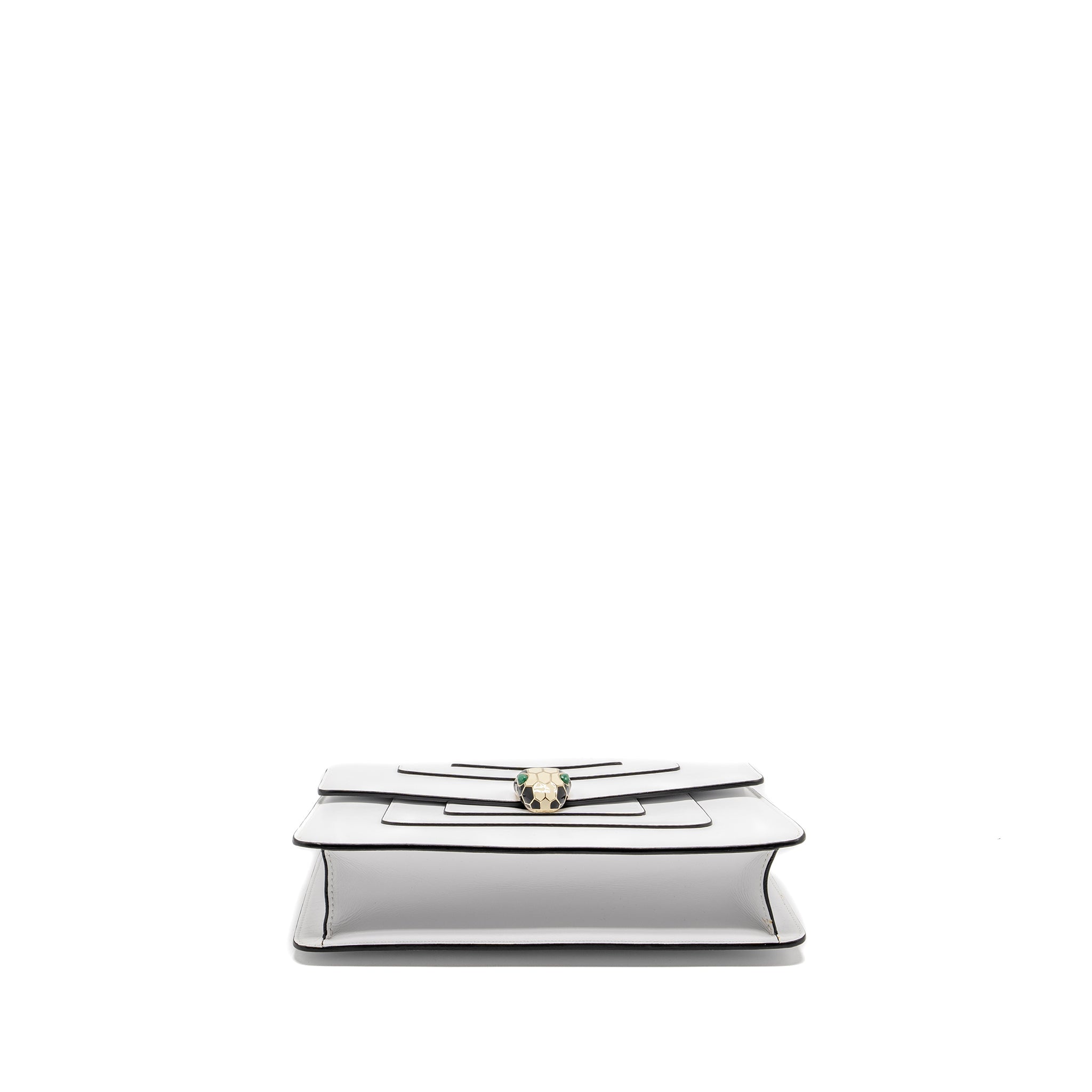 BVLGARI SERPENTI FOREVER CHAIN BAG CALFSKIN WHITE LGHW