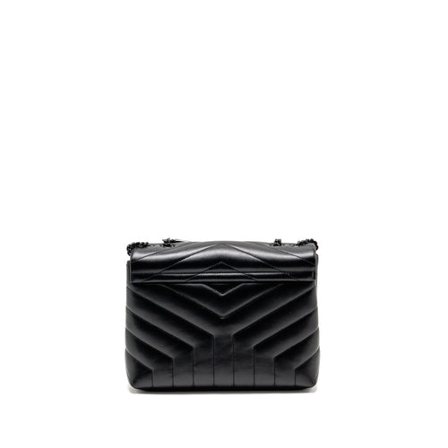 SAINT LAURENT/YSL MEDIUM LOULOU SHOULDER BAG CALFSKIN SO BLACK