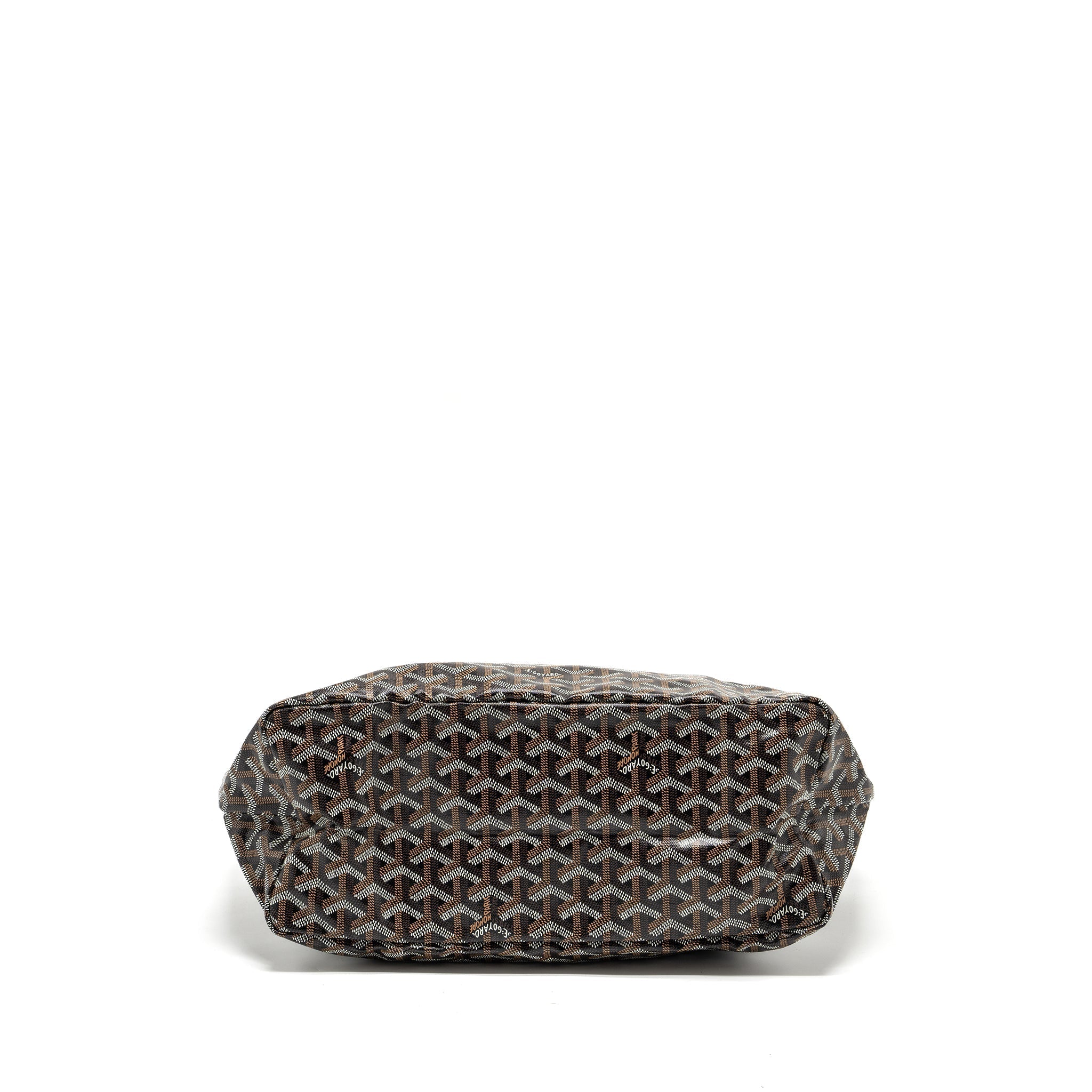 GOYARD SAINT LOUIS PM TOTE BAG GOYARDLINE CANVAS / LEATHER BLACK SHW