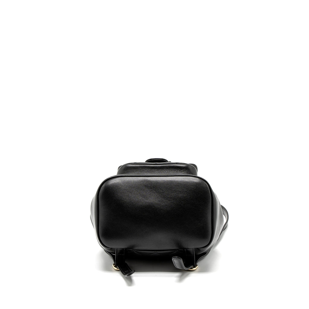 CHANEL 23C DUMA MINI BACKPACK CALFSKIN BLACK LGHW (MICROCHIP)