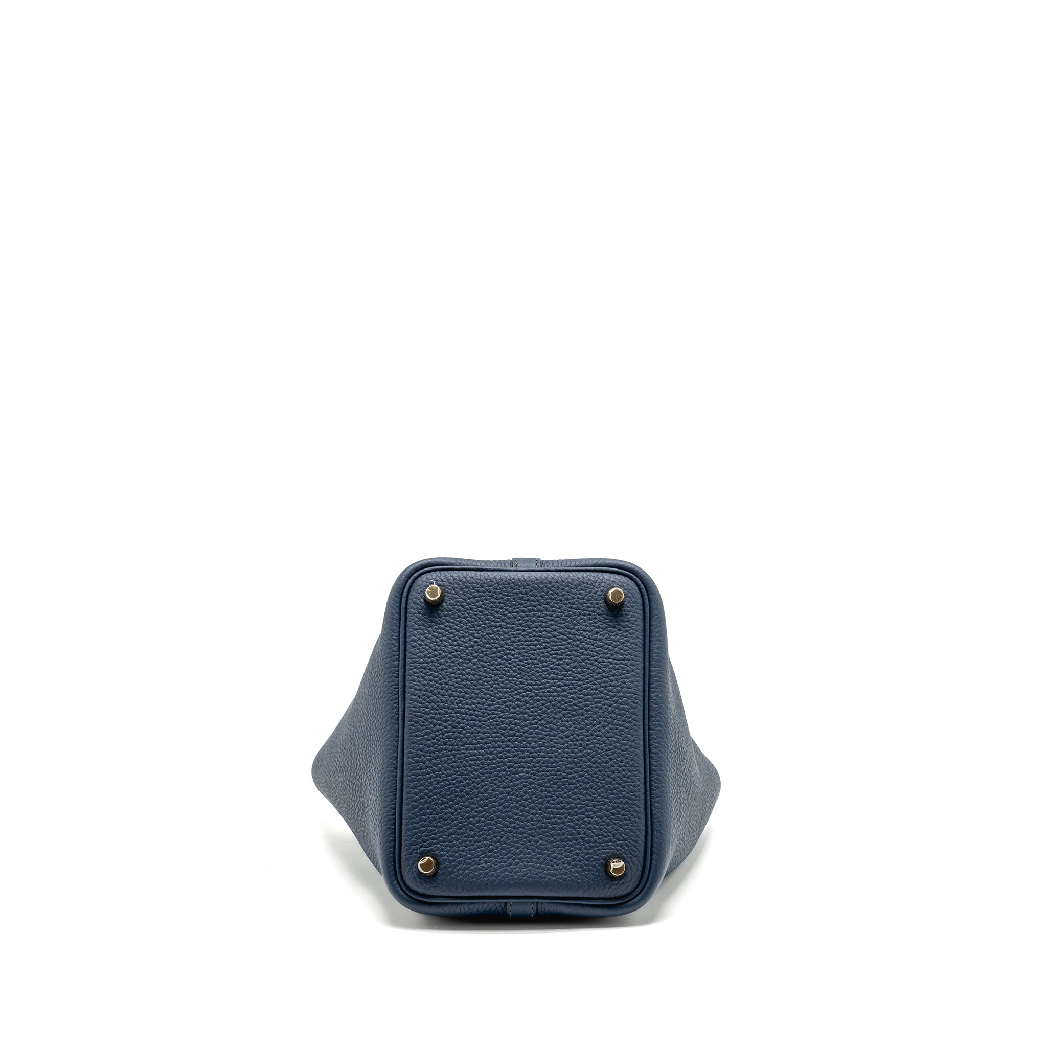 HERMES PICOTIN 18 LOCK BAG CLEMENCE BLEU DE PRUSSE GHW