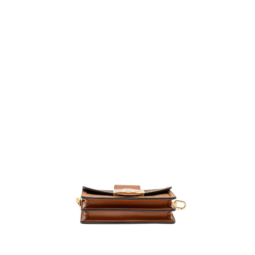 LOUIS VUITTON DAUPHINE EAST-WEST CHAIN SHOULDER BAG MONOGRAM REVERSE CANVAS GHW