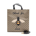 GUCCI BLIND FOR LOVE TOTE BAG GG SUPREME CANVAS BLACK/ MULTICOLOUR GHW