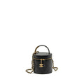 CHANEL PEARL LETTER LOGO DETAILED VANITY CASE CALFSKIN BLACK GHW