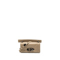 DIOR 30 MONTAIGNE POUCH WITH SHOULDER STRAP LAMBSKIN BEIGE BLACK HARDWARE