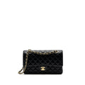 CHANEL MEDIUM CLASSIC DOUBLE FLAP BAG CAVIAR BLACK GHW (MICROCHIP )