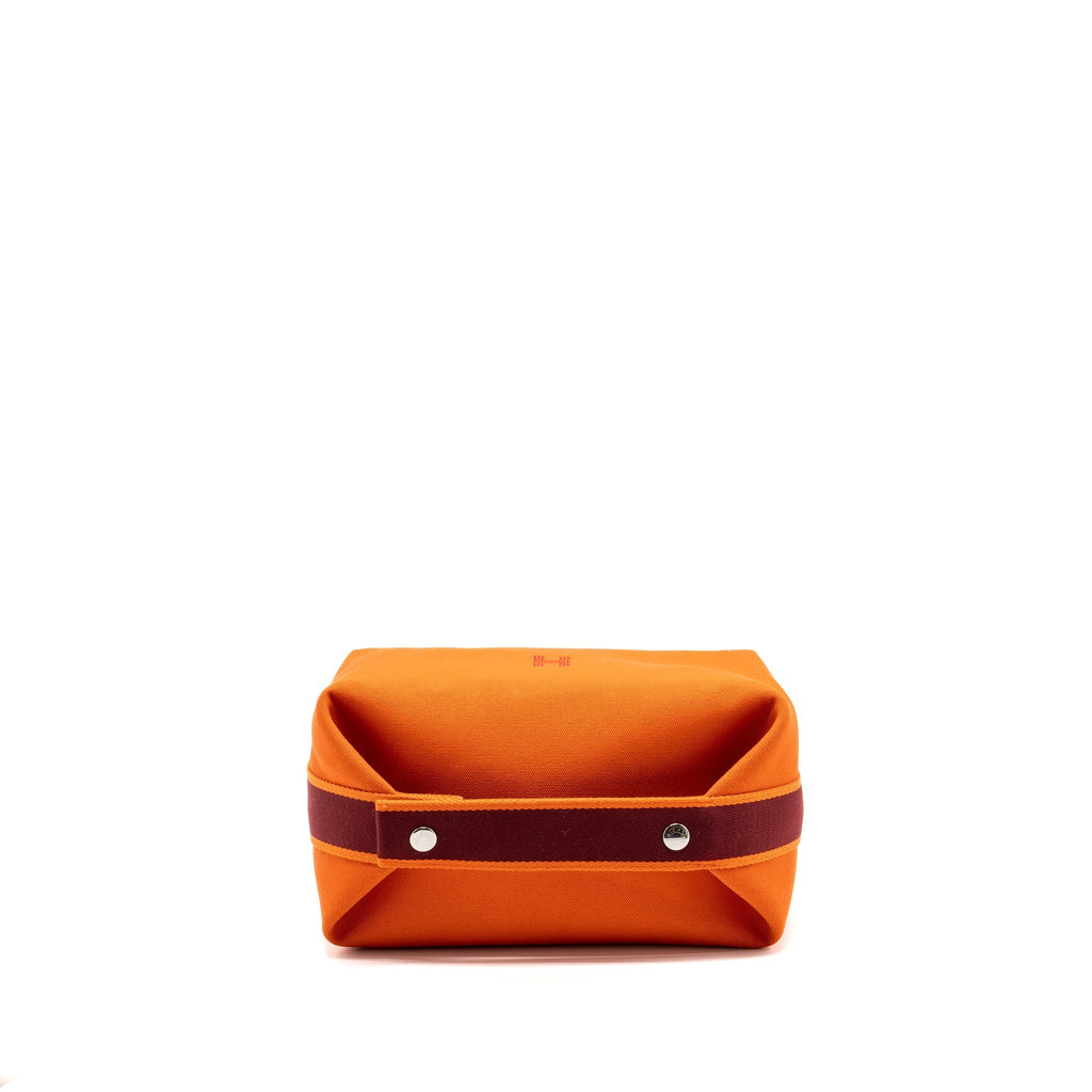 HERMES TROUSSE DE TOILETTE BRIDE A BRAC TRAVEL POUCH CANVAS ORANGE SHW