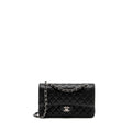 CHANEL MEDIUM CLASSIC DOUBLE FLAP BAG CAVIAR BLACK SHW (MICROCHIP)
